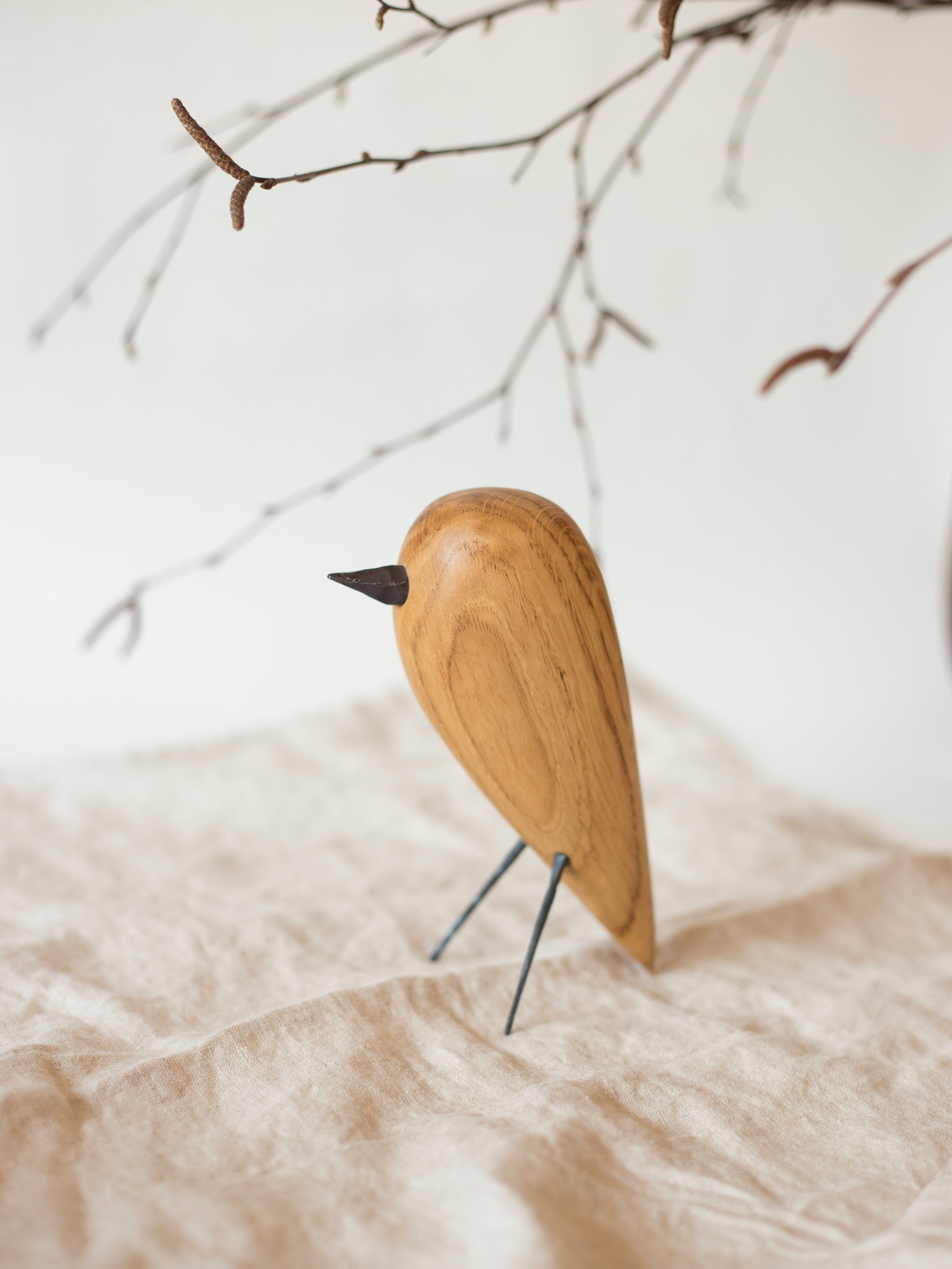 Handmade Oak Wood Bird