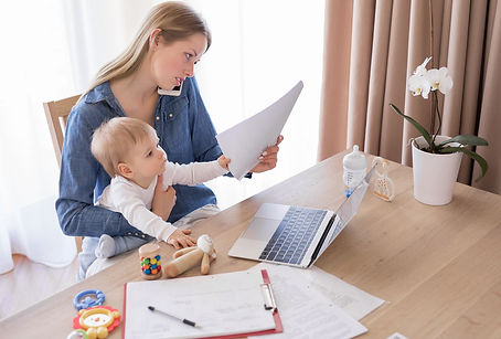 overworked mom trying to take care of estate administration