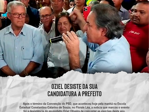 Oziel desiste da sua candidatura a prefeito