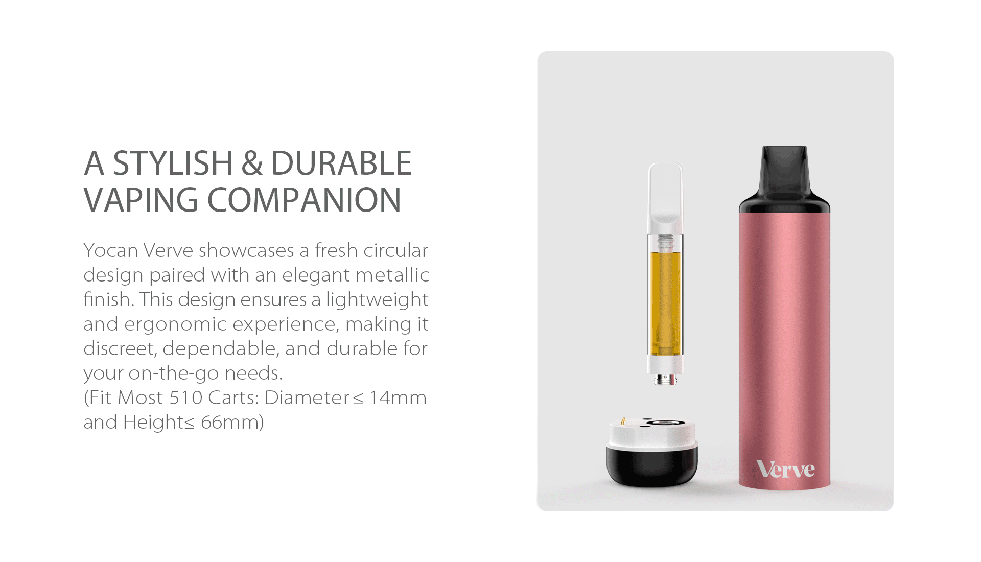 Yocan Verve - 510 thread cartridge battery device