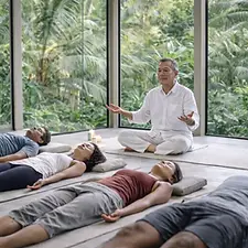 daily meditation, mindfulness, relaxation, breathwork and healing classes