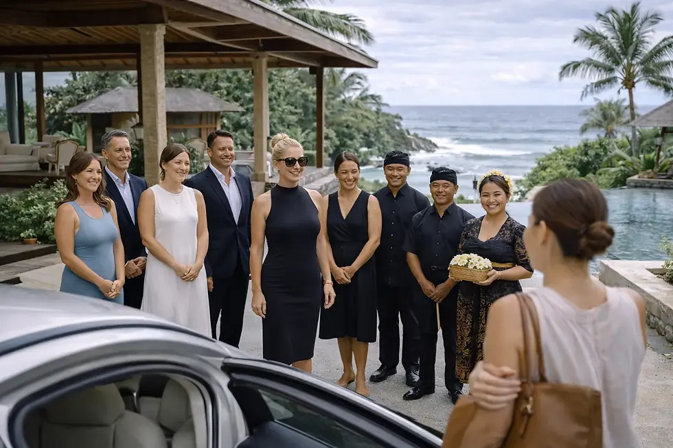 5 star service team welcome at the retreat