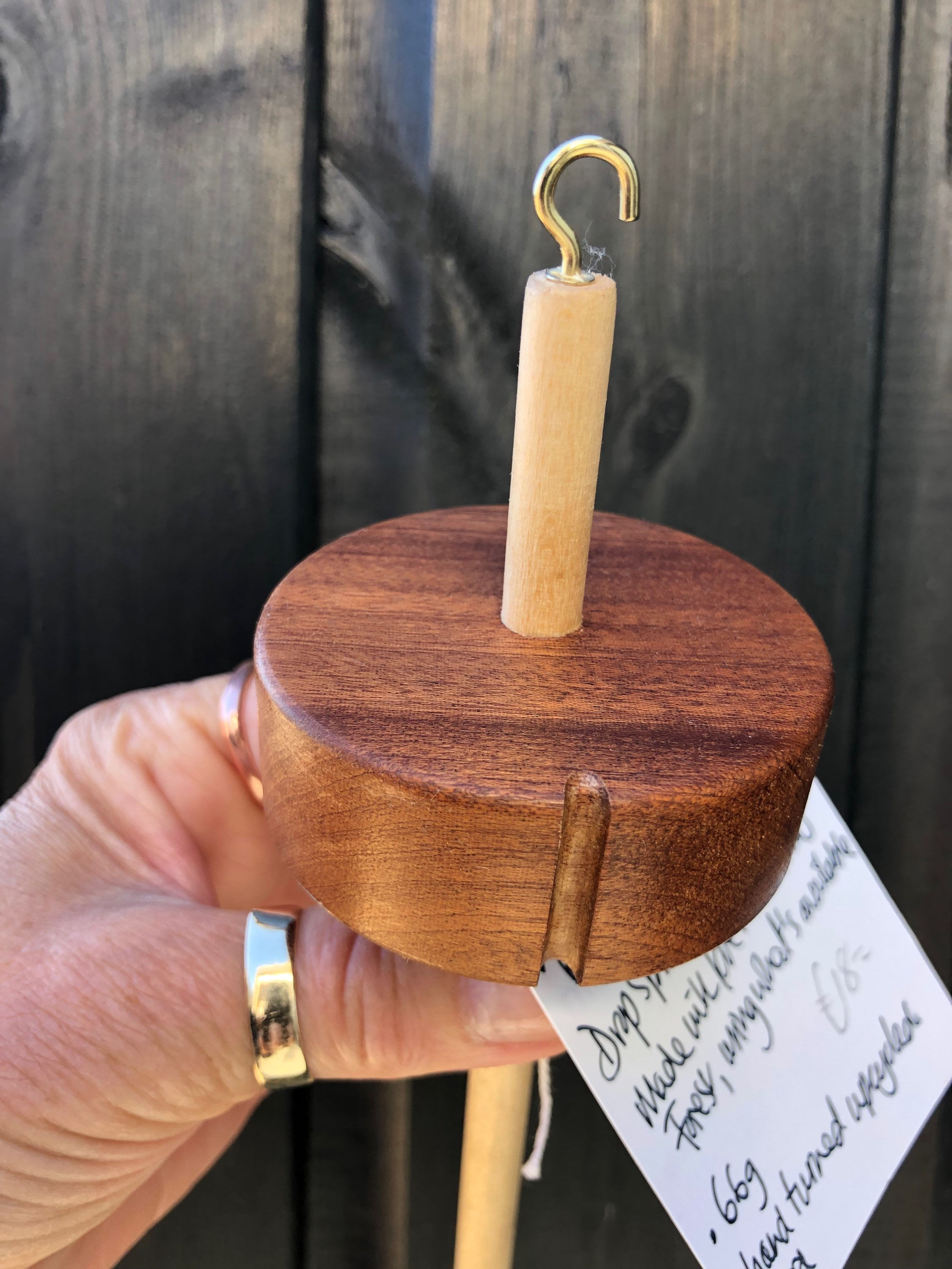 Hand Turned Upcycled DROP SPINDLE