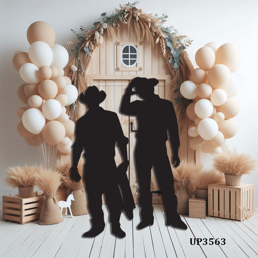 UP3563 COWBOY WESTERN SILHOUETTES CUTOUT PROPS