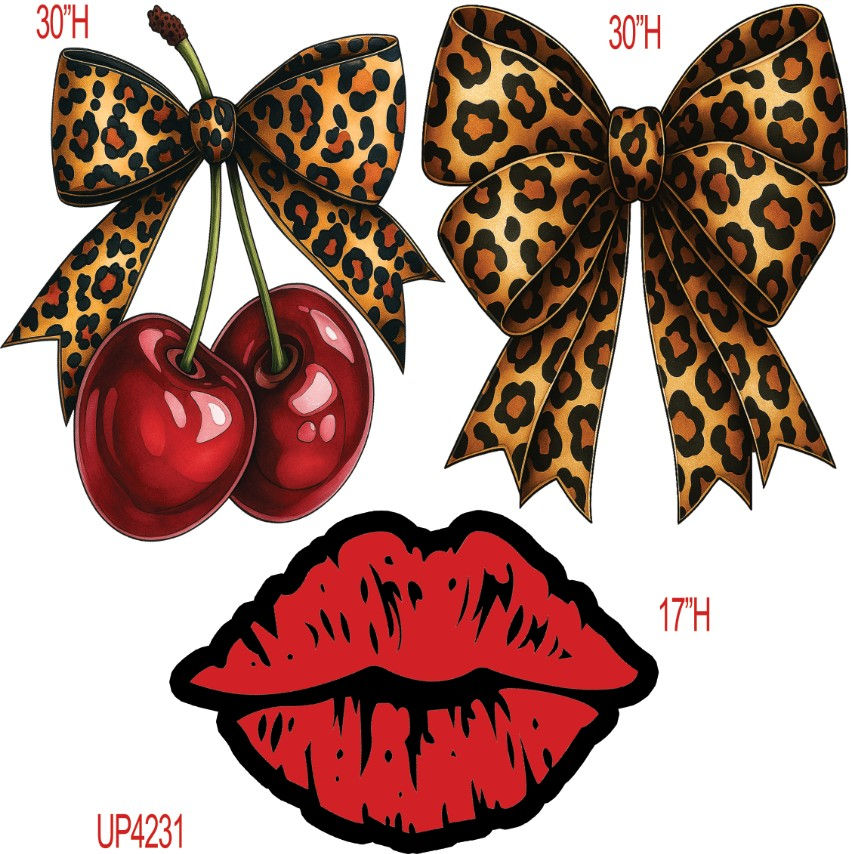 UP4231 LEOPARD CHEETAH CHERRY BOW HS