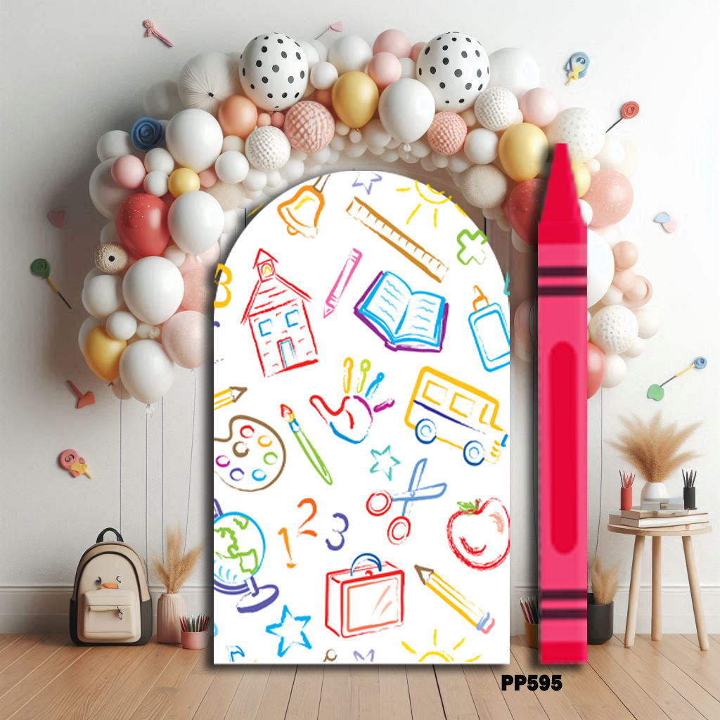 PP595 BACK TO SCHOOL BACKDROP PANEL PENCIL