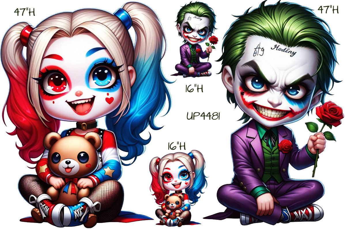 UP4481 JOKER HARLEY QUINN BATMAN QS3