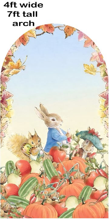 PP373 FS 4X7 ARCHED TOP PETER RABBIT BUNNY PANEL EASTER