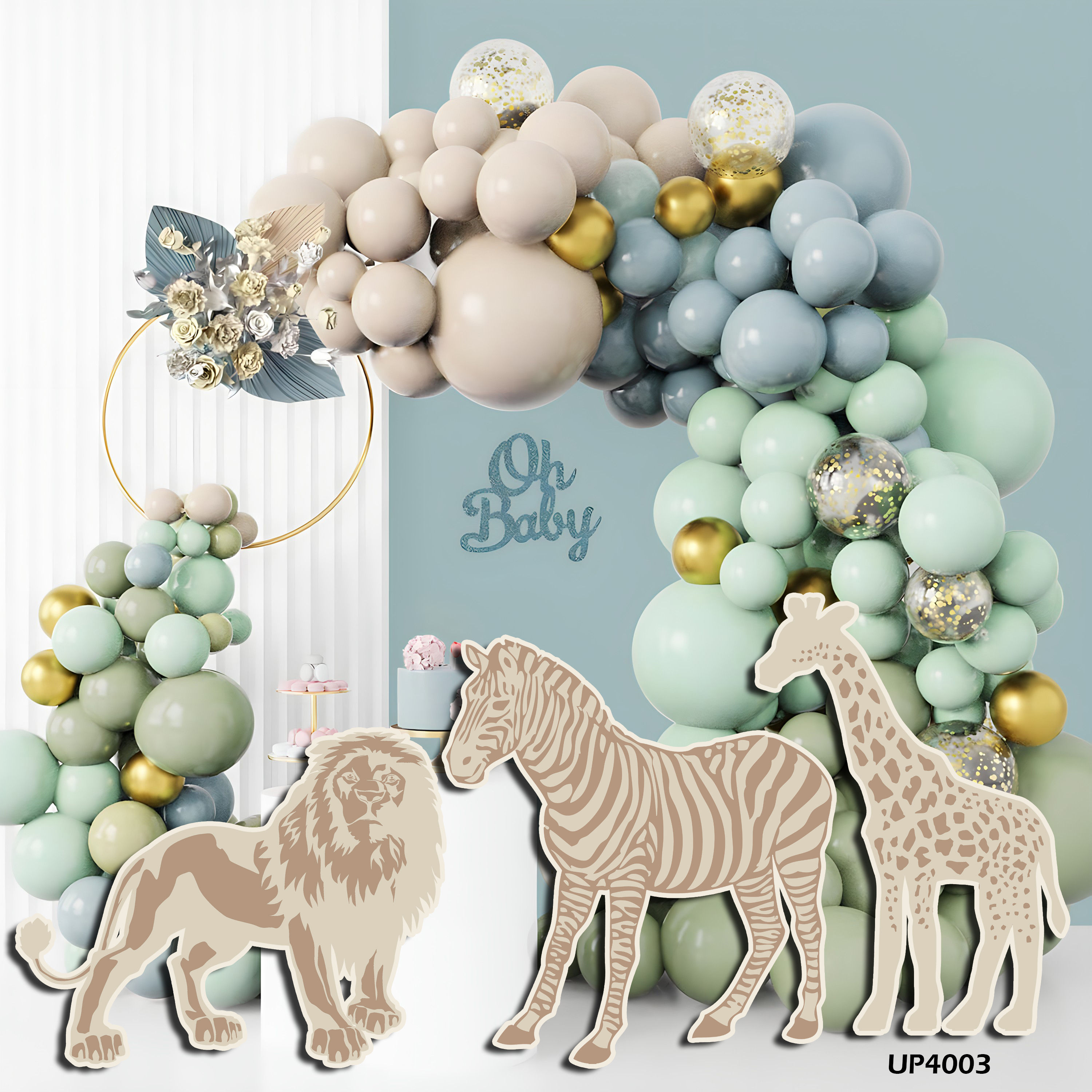 UP4003 STENCIL SAFARI ANIMALS