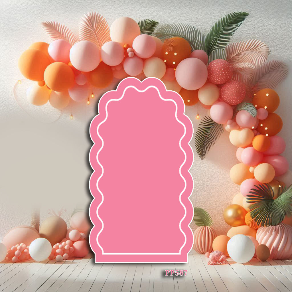 PP587 4'X7' PINK WAVY PANEL BACKDROP