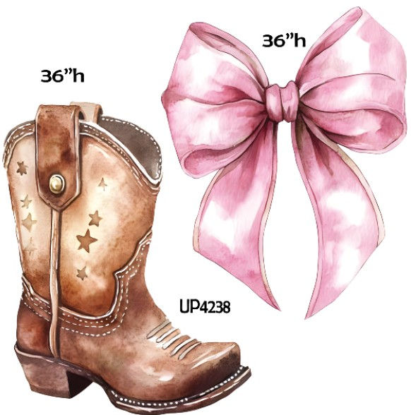 UP4238 BOOT AND BOW GENDER REVEAL HS