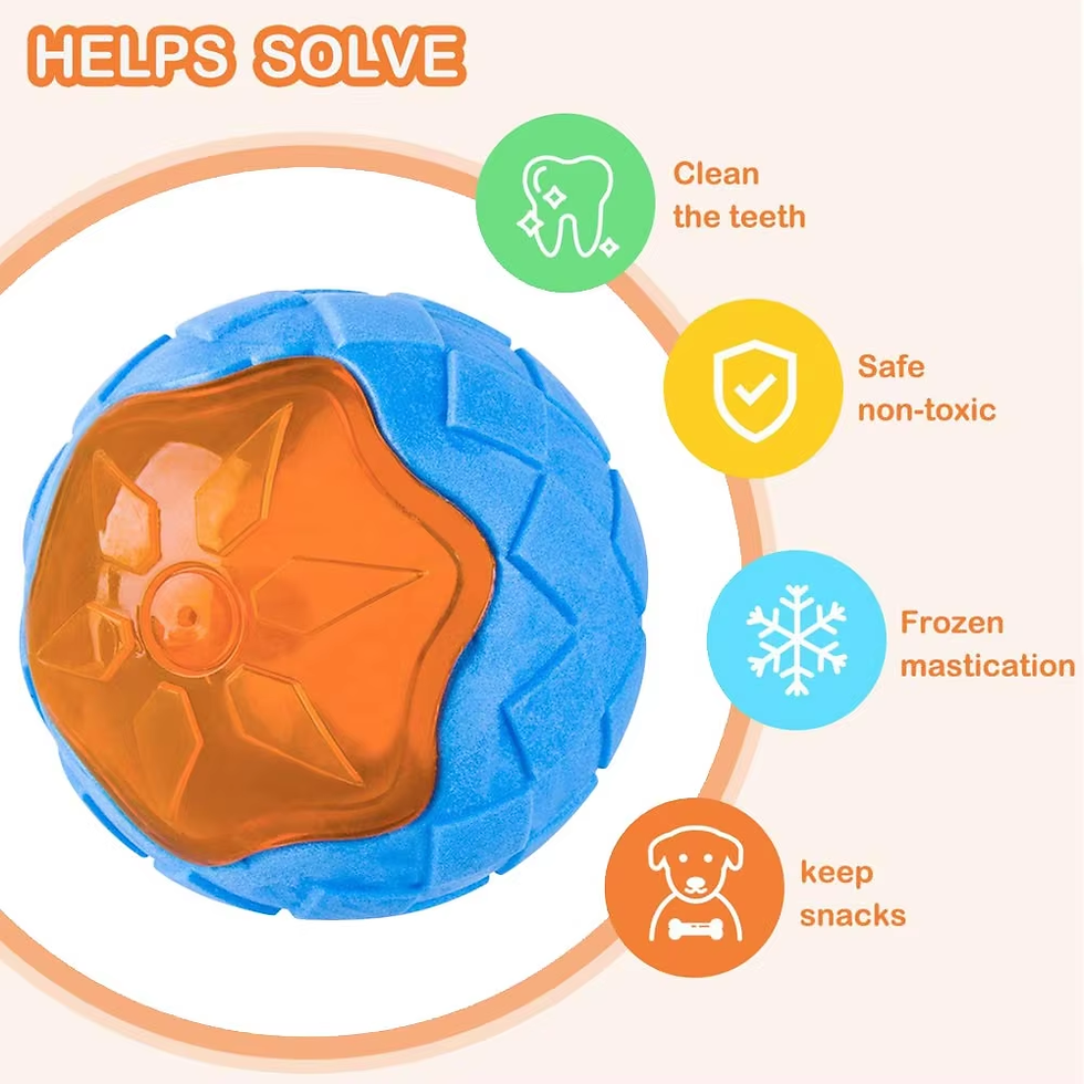 Thumbnail: Rubber Dog Toys for Dog Chewing Bite Resistant Squeaky Training Playing Toy Inte