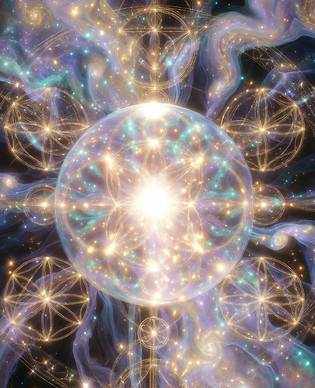 adiant sacred geometry orb symbolizing Heart of Oneness Attunement – deepen your connection to Divine Love and Universal Oneness.