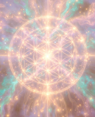 Glowing Divine Energy Circle mandala – serenity begins here in this peaceful energy healing space.