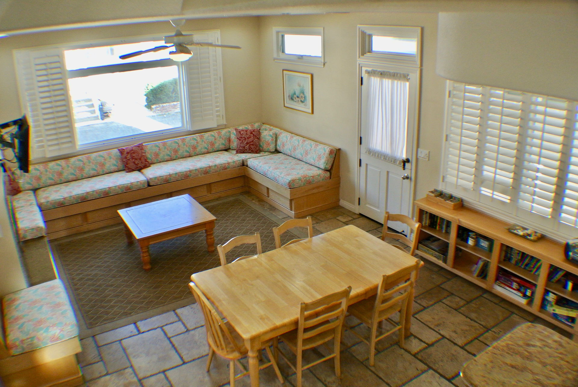 Living and dining room aerial view