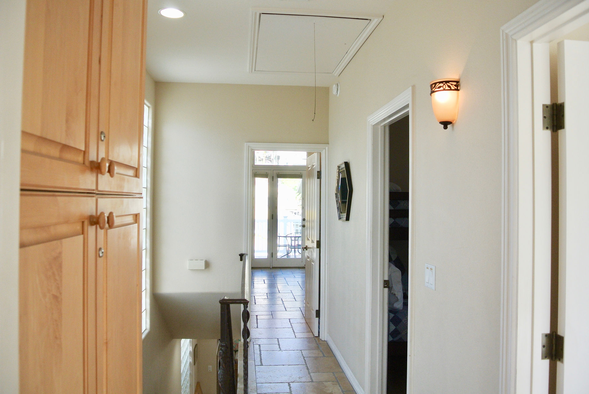 Hallway to master from bathroom #2