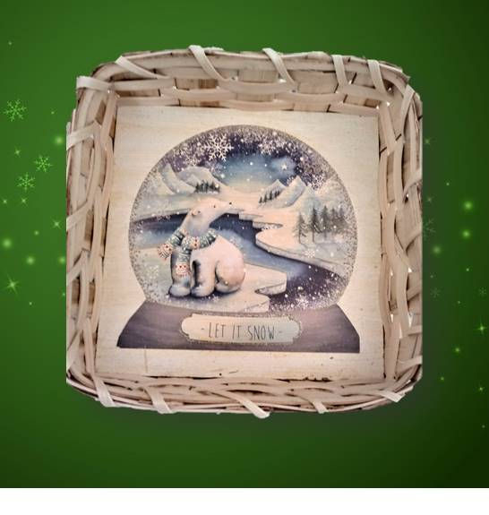 Miniatura: 34 Cestas servilleteros navideñas