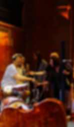 Musician chatting with audience at Hidden Jazz Club