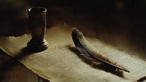 A goose feather quill. A favorite early writing instrument.