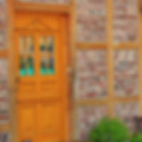 Brick House Wood Door