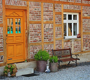 Brick House Wood Door