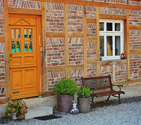 Brick House Wood Door