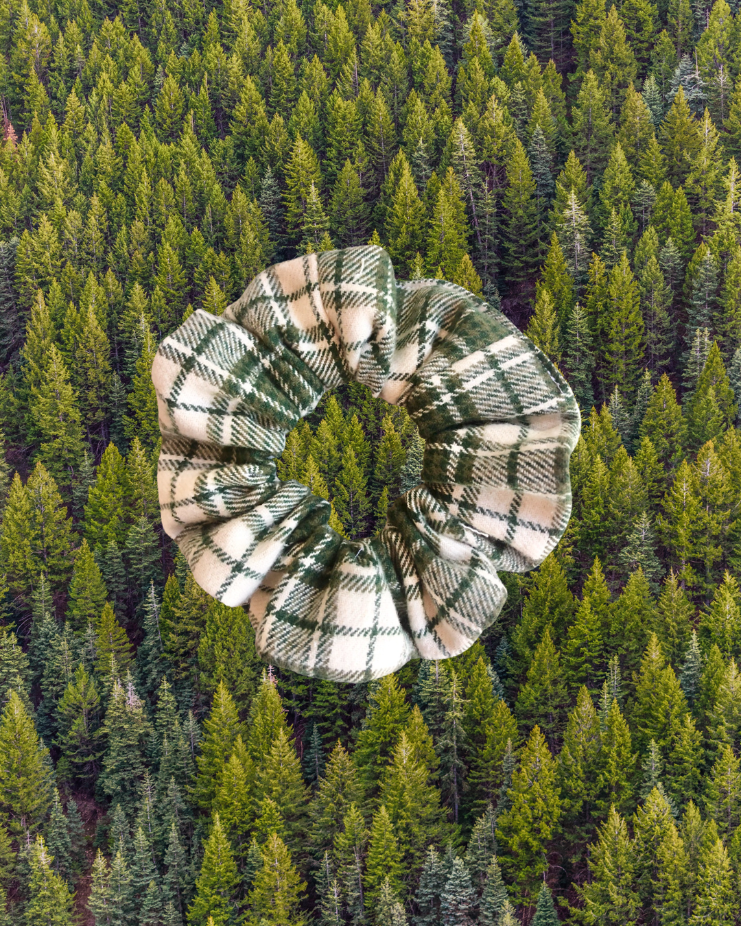forest plaid - scrunchie 