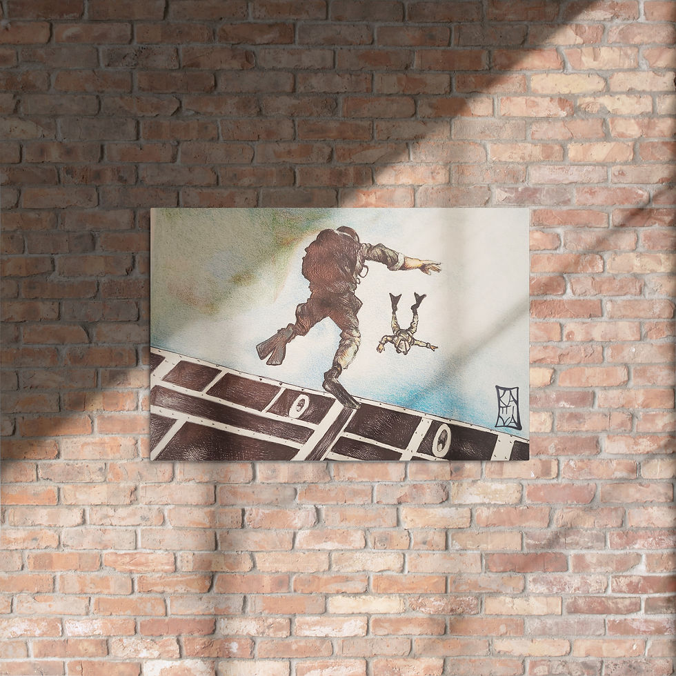 Thumbnail: Free Fall Metal print