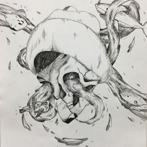 9-Eric Strober-Le grand bleu-Encre.jpg
