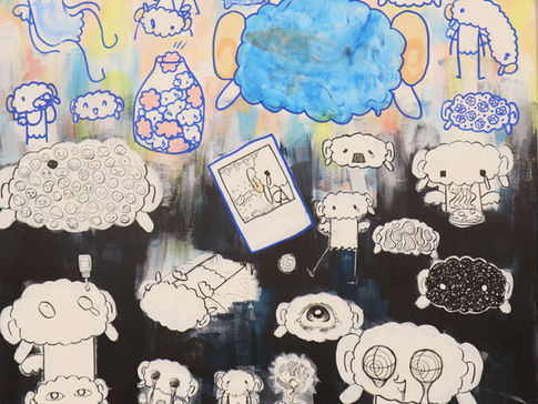 11-Shoko Carrière-La vie quotidienne d_une bonhomme, mais c_est exagéré-Techniques mixtes.