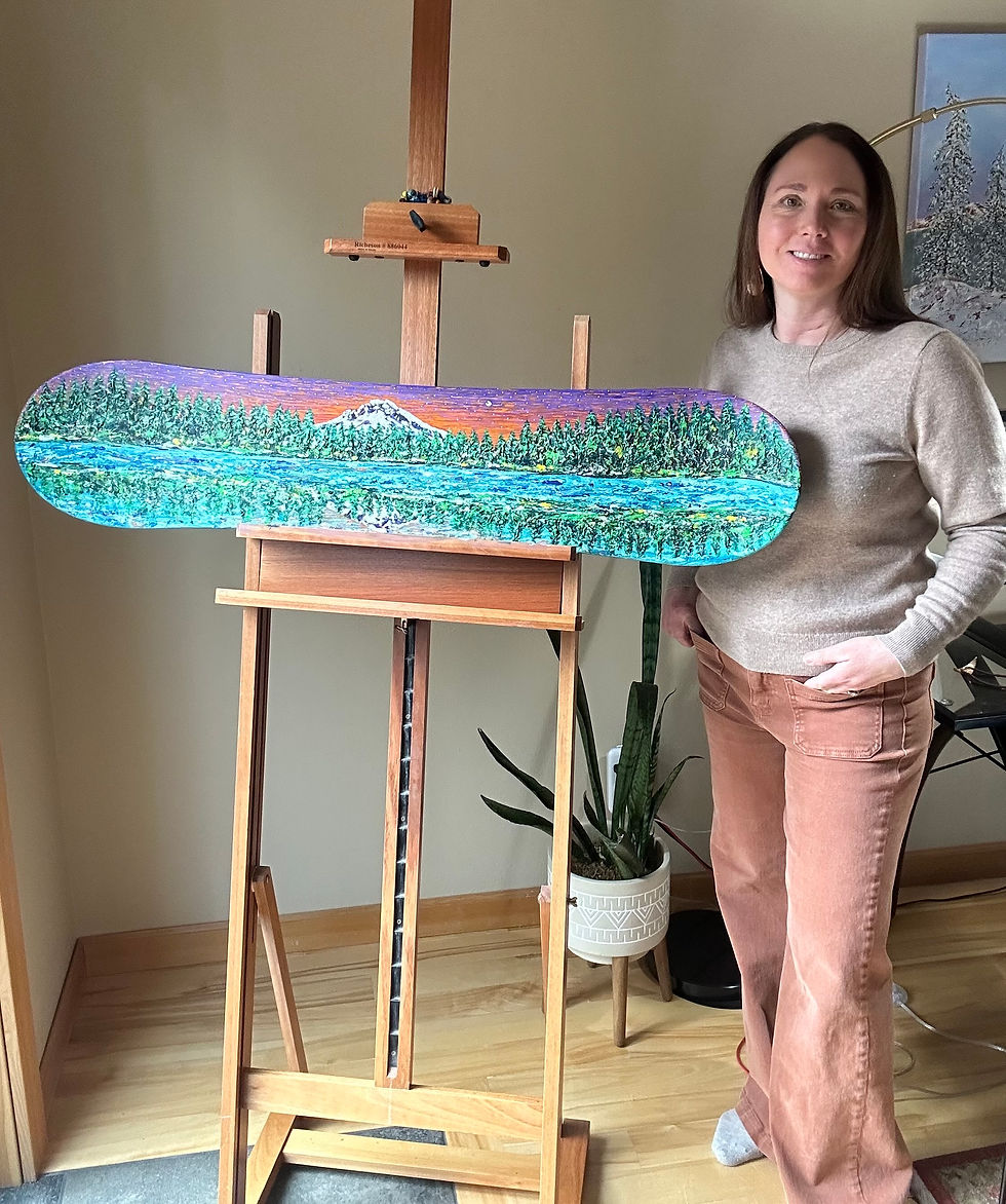 Thumbnail: "Mt Hood over Trillium Lake" snowboard