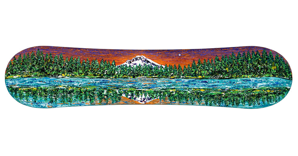 Thumbnail: "Mt Hood over Trillium Lake" snowboard