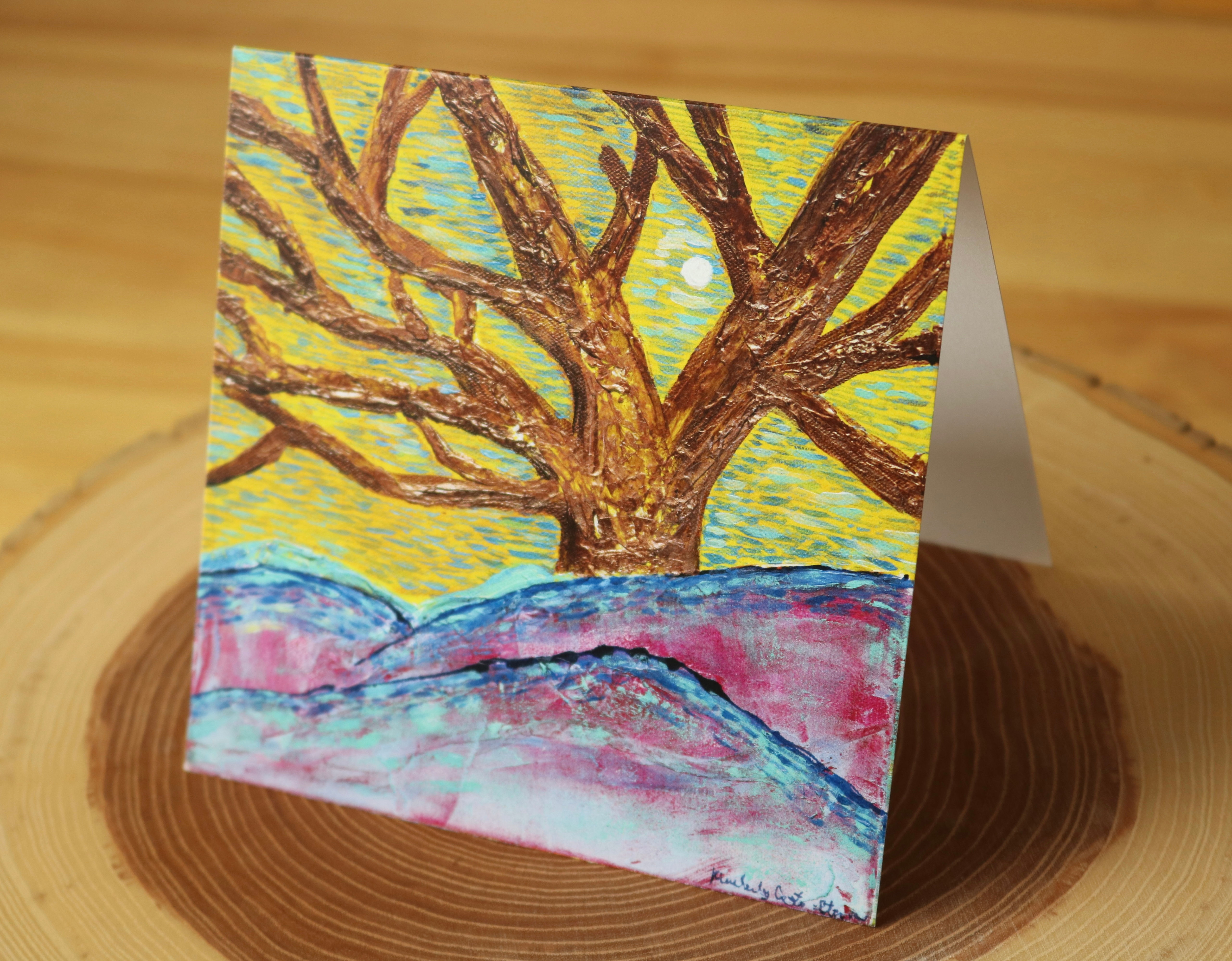 "Reflections Under the Oak tree" blank card