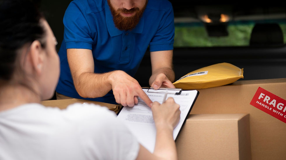 Packages for shipments to Cuba organized in a Tuanigo logistics warehouse, ready to be dispatched at different times of the year.
