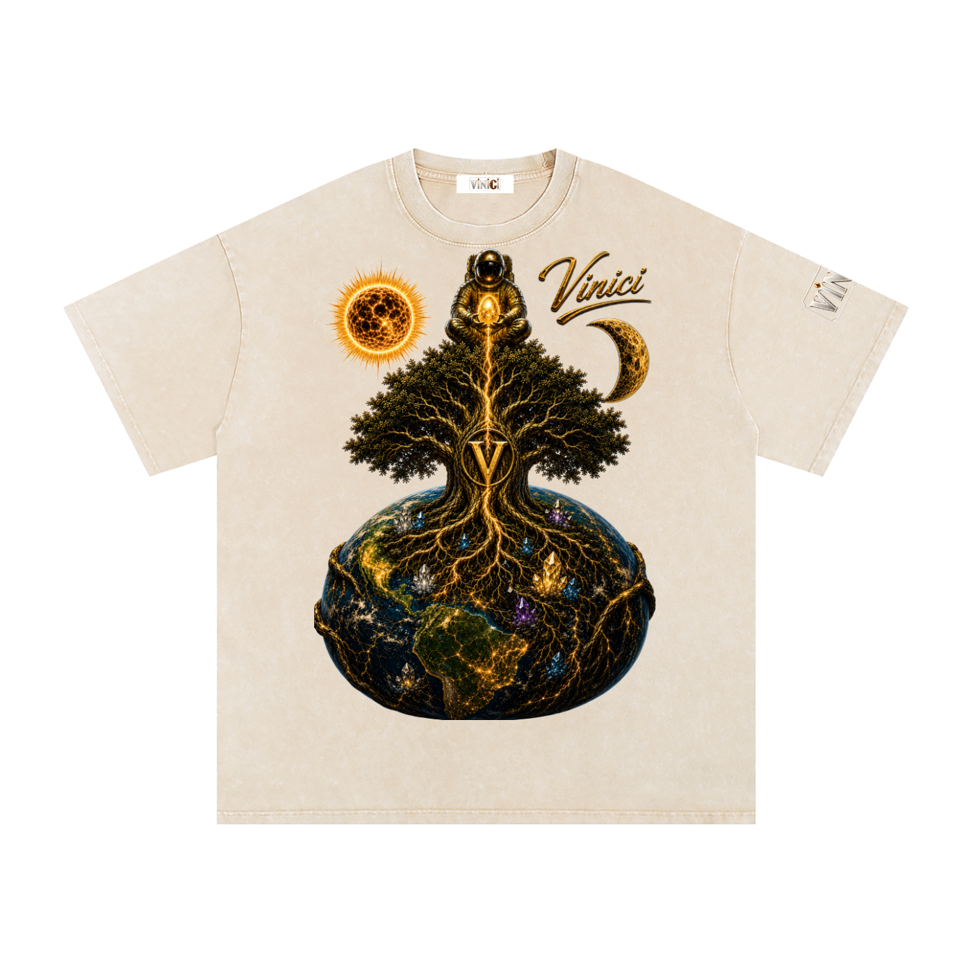 Snow Washed Oversized Cotton T-Shirt