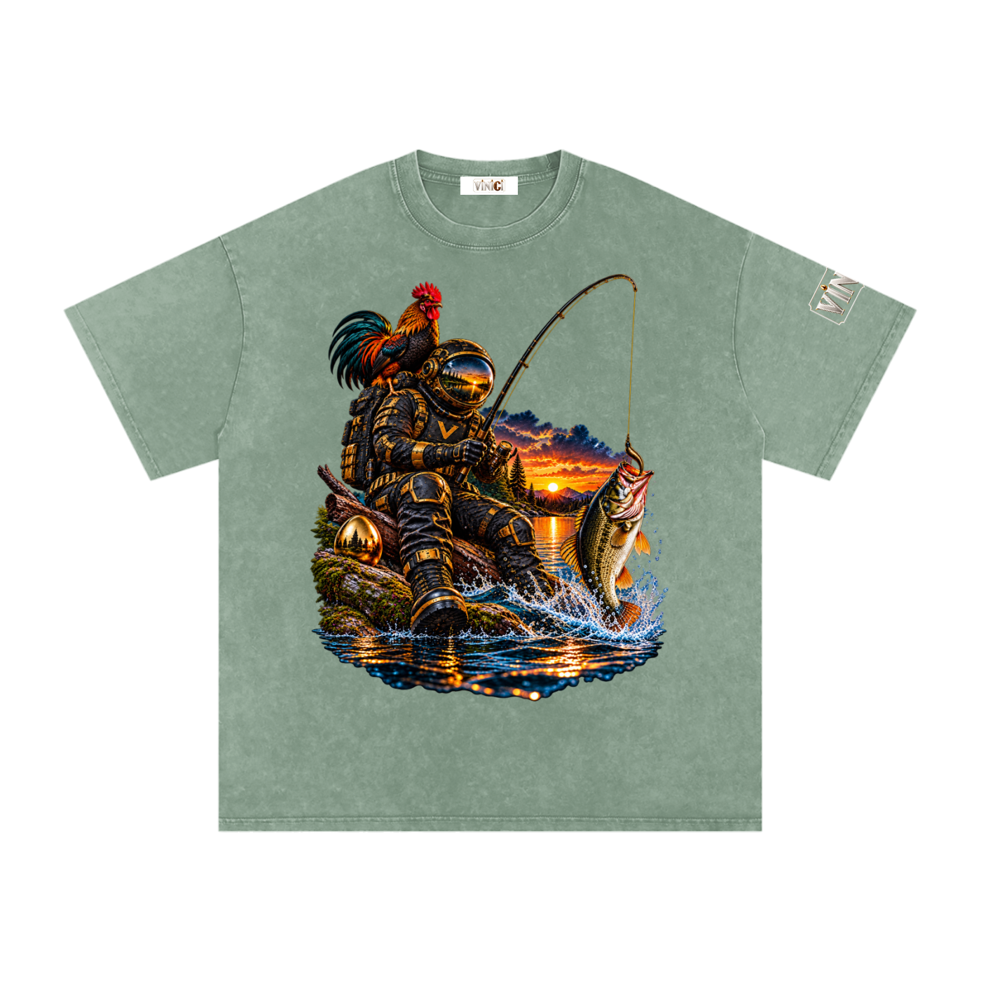 Snow Washed Oversized Cotton T-Shirt