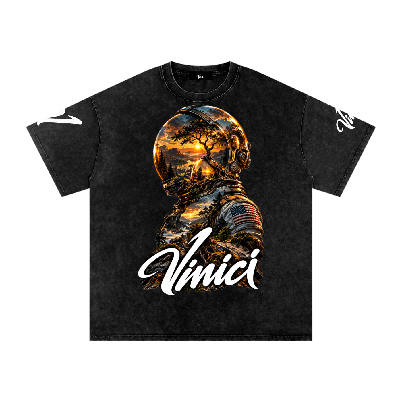 Vinici Snow Washed Oversized Cotton T-Shirt