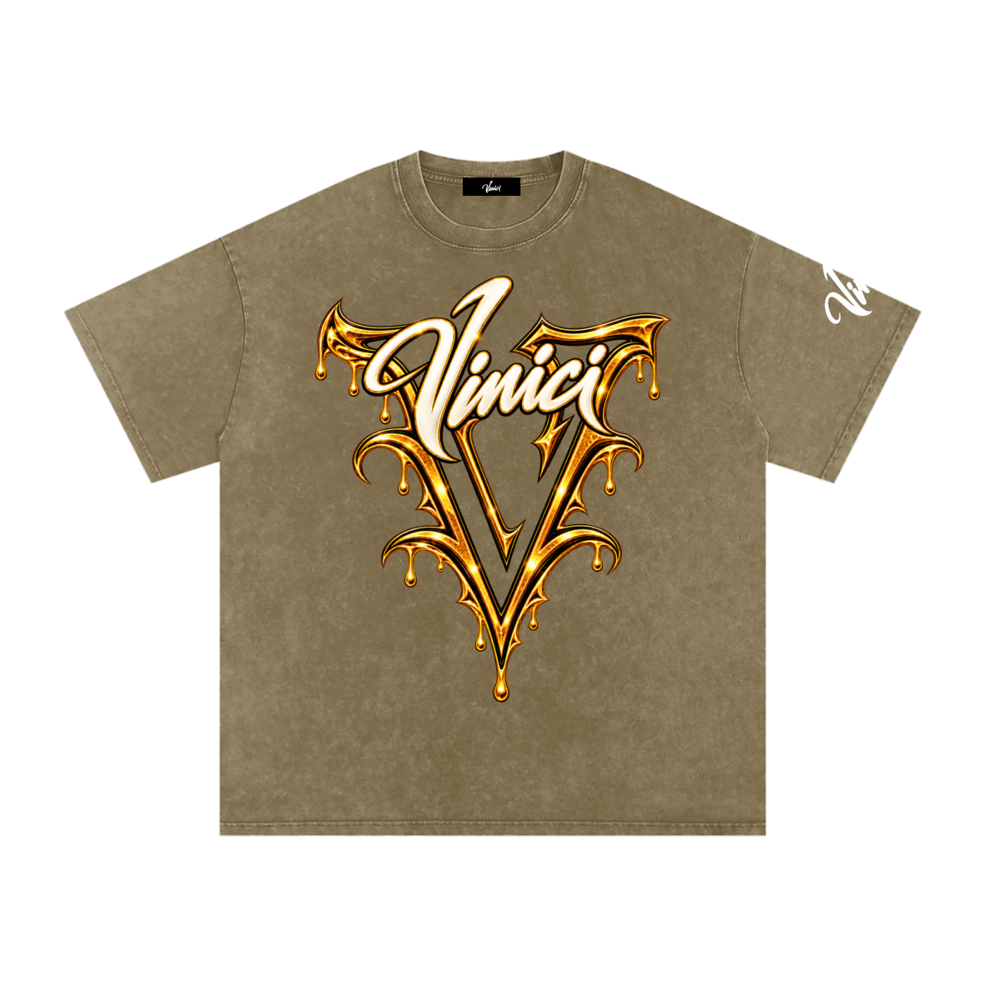 Snow Washed Oversized Cotton T-Shirt