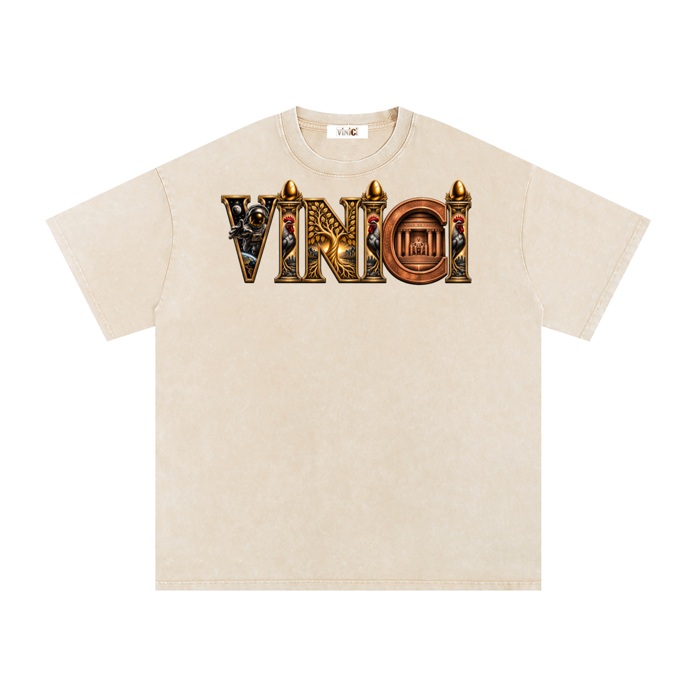 Snow Washed Oversized Cotton T-Shirt