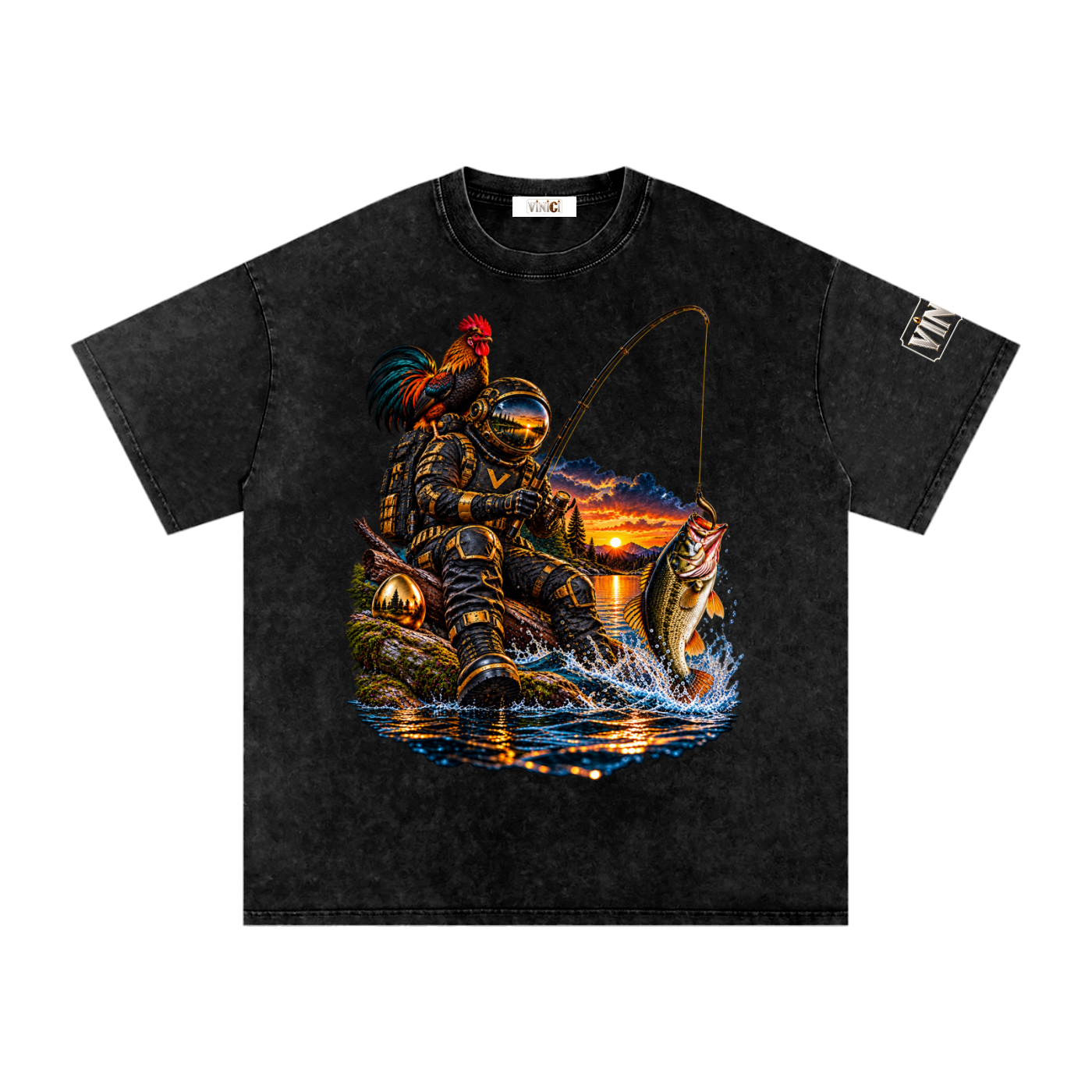 Snow Washed Oversized Cotton T-Shirt