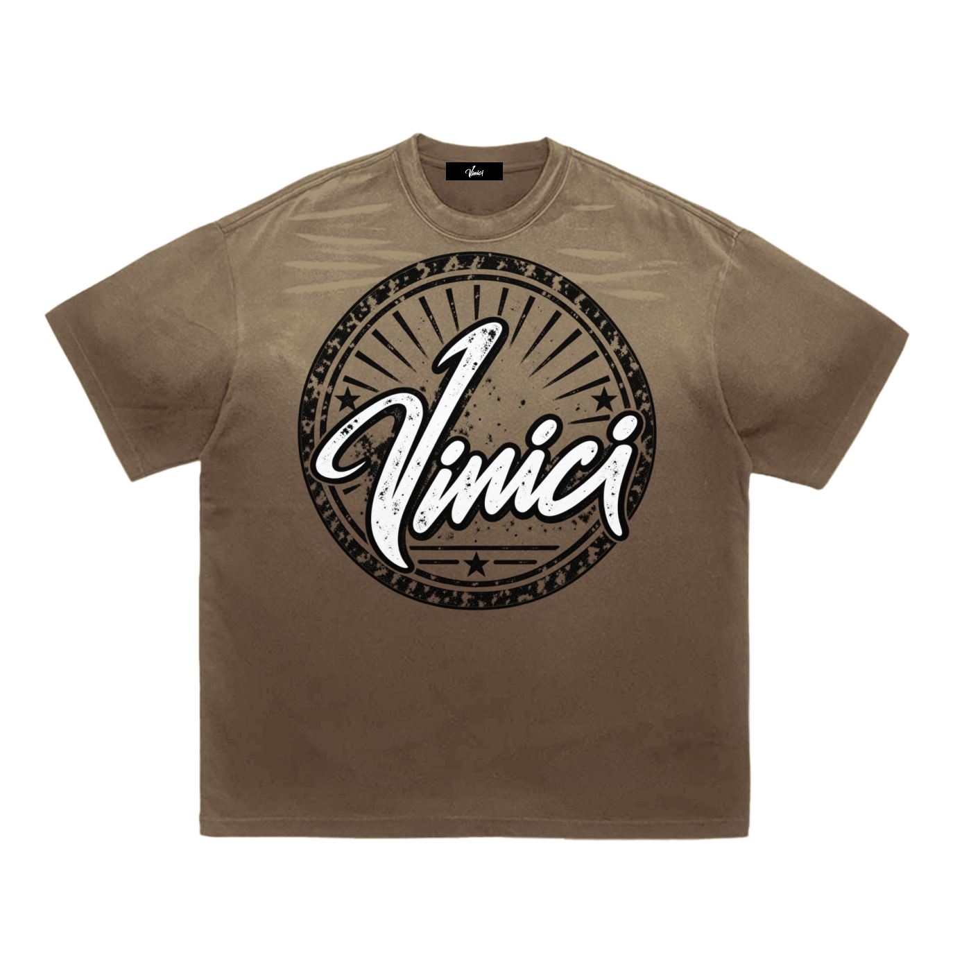 Vinici Tiger Stripe Gradient Washed T-Shirt
