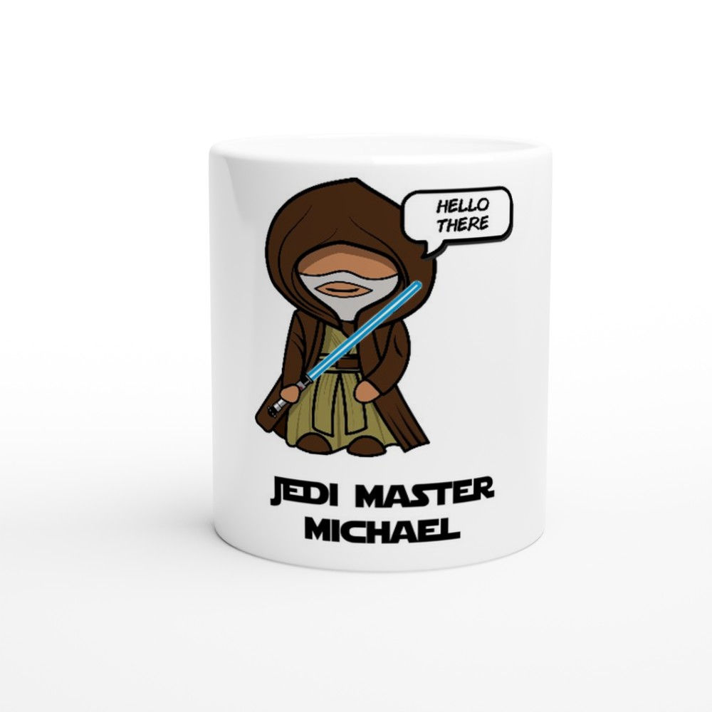 Personalised Obi-Wan Mug – Custom Jedi Master Name Mug – 11oz Coffee Cup