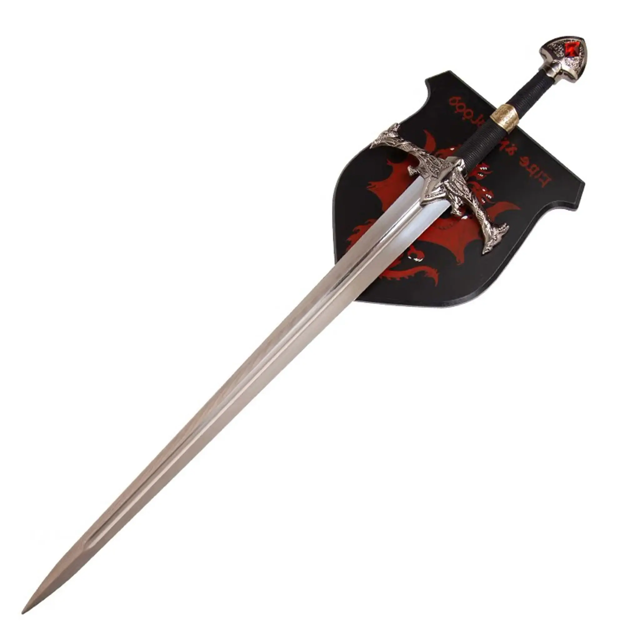 Blackfyre House Targaryen replica sword full length — House of the Dragon
