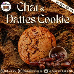 Le Cookie Shop NC et son Cookie Chaï et dattes