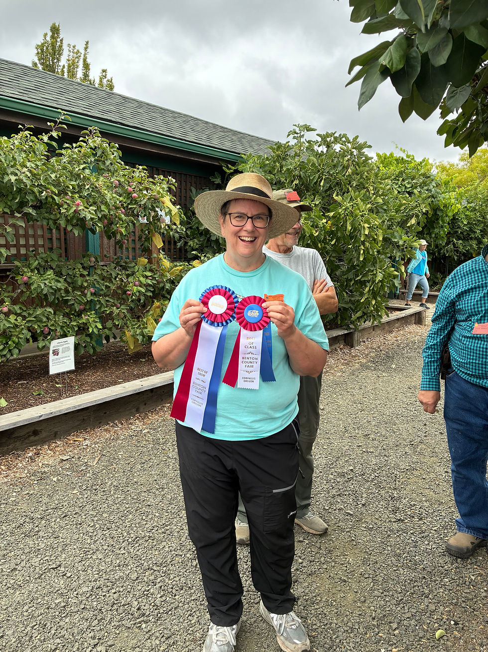 MG Rosalind shows off her fair ribbons