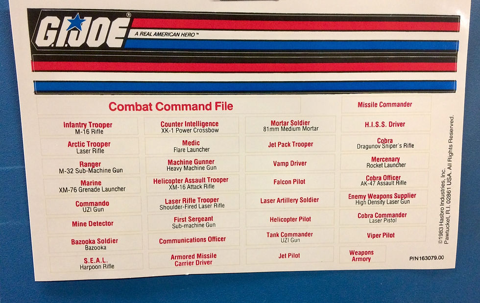 Thumbnail: G.I. Joe Carrying Case Replacement Stickers