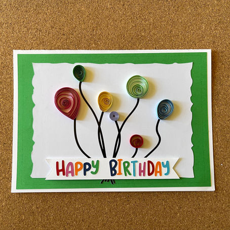 Quilled Balloon Birthday Cards