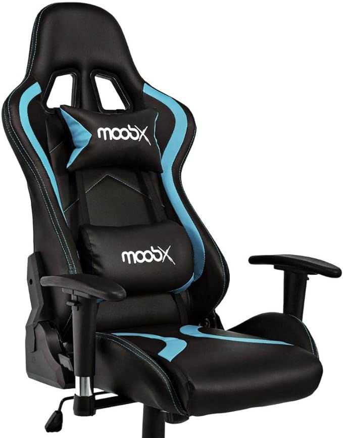 Moob Cadeira Gamer Reclinável Thunder Com Almofadas para Lombar e Pescoço Preto/
