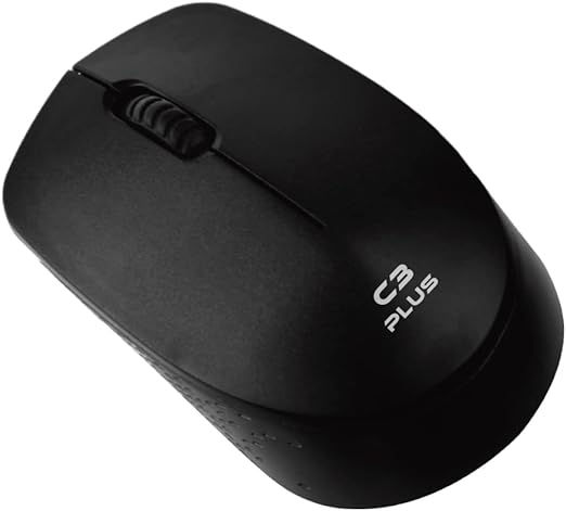 C3Tech Mouse Sem Fio Preto M-W17BK - Wifi 2.4GHz, alcance 12m, Ambidestro, 3 Bot