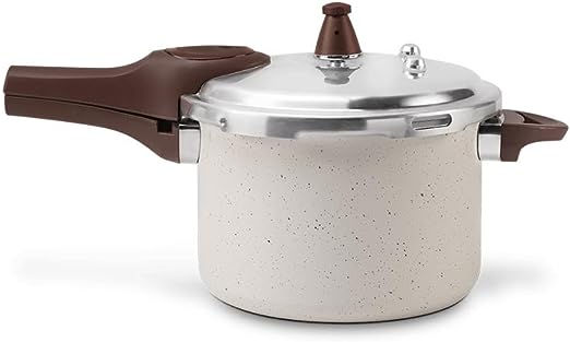 Panela de Pressão 4,2L Ceramic Life com Fundo de Indução Pressure Brinox - Vanil